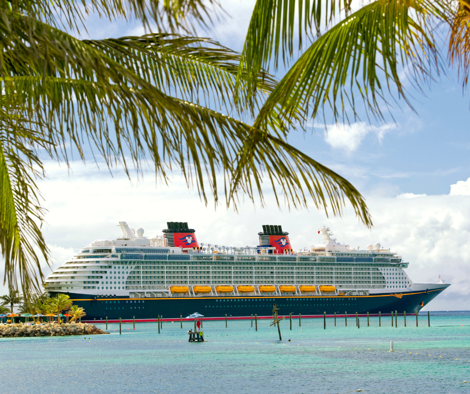 Disney ship at Castaway Cay