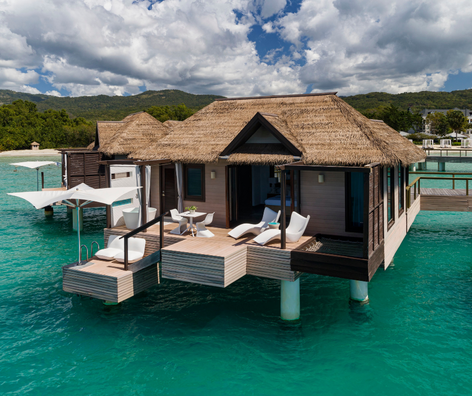 Over water bungalow at Sandals South Coast