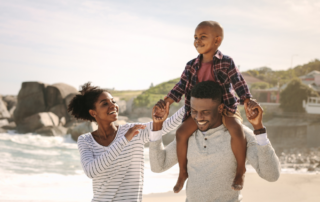 Happy family on vacation