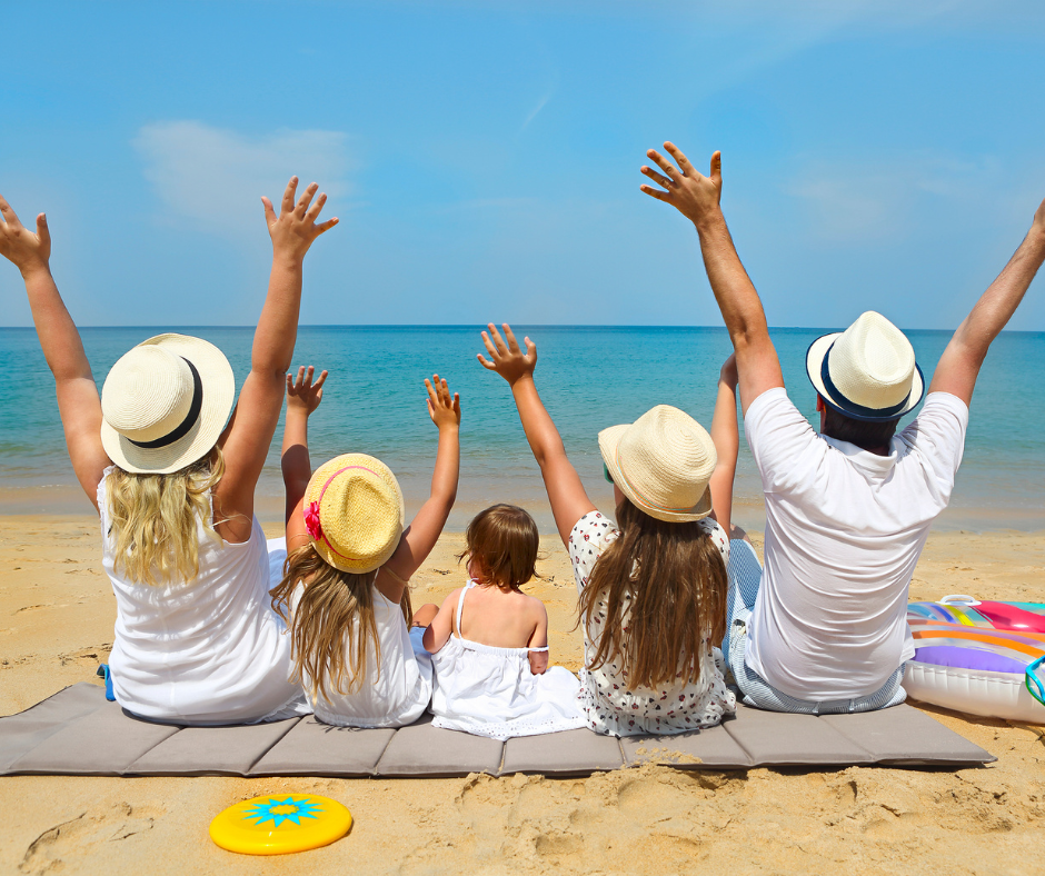 Family on the beach