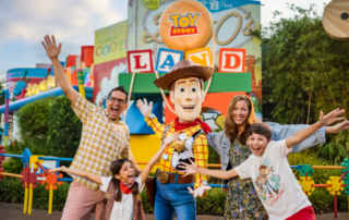 family at Toy Story Land