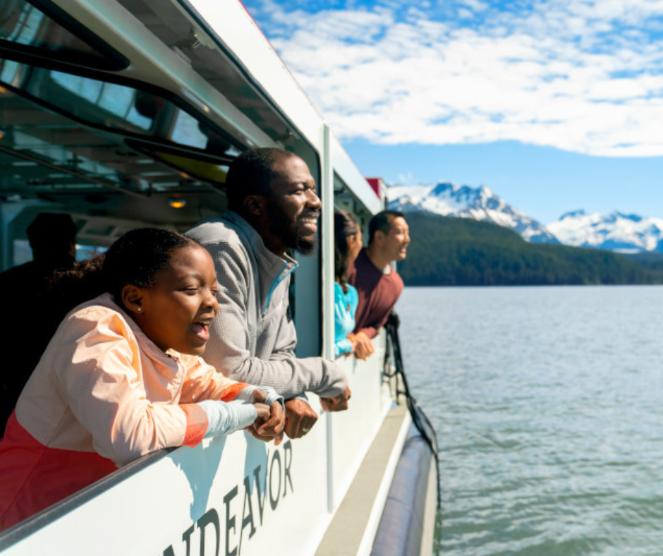 Family on Royal Caribbean Alaska cruise
